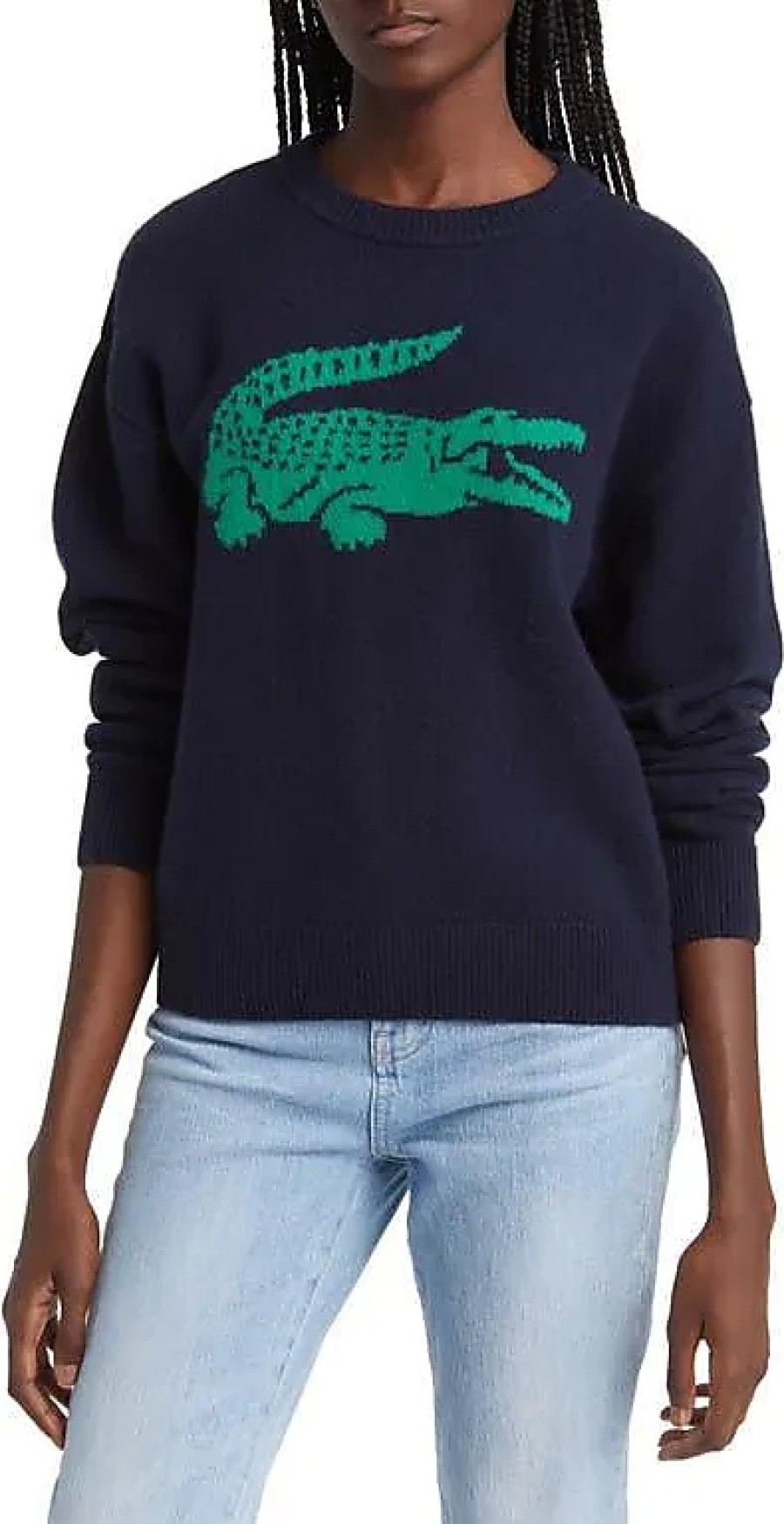 Donne Abbigliamento Vuori Maglioni | Maglione Girocollo In Cashmere E Lana Big Croc In 9Tl Marine/Roquette Su Nordstrom, Taglia 2