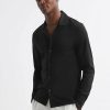 Uomini Storia Camicie | Spence - Camicia A Maniche Lunghe In Cotone Mercerizzato Nero, Xs