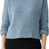 Donne polo Ralph Lauren Maglioni | Maglione Girocollo In Misto Cotone Organico Squadrato In Acciaio Blu A Nordstrom, Taglia X-Large