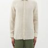 Donne Galles Bonner Camicie | Camicia In Lino A Maniche Lunghe - Uomo - Beige