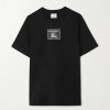 Donne Burberry Magliette | T-Shirt In Jersey Di Cotone Con Applicazioni - Nero - Xx Small,X Small,Small,Medium,Large,X Large,Xx Large