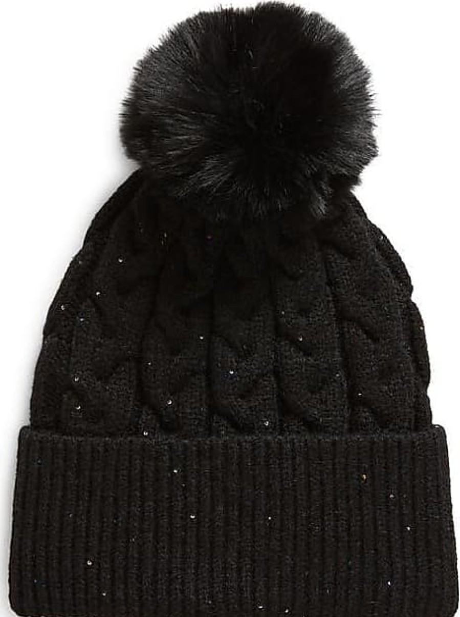 Donne Tasha Cappelli Invernali | Berretto Con Pompon Con Paillettes In Nero Multi Su Nordstrom