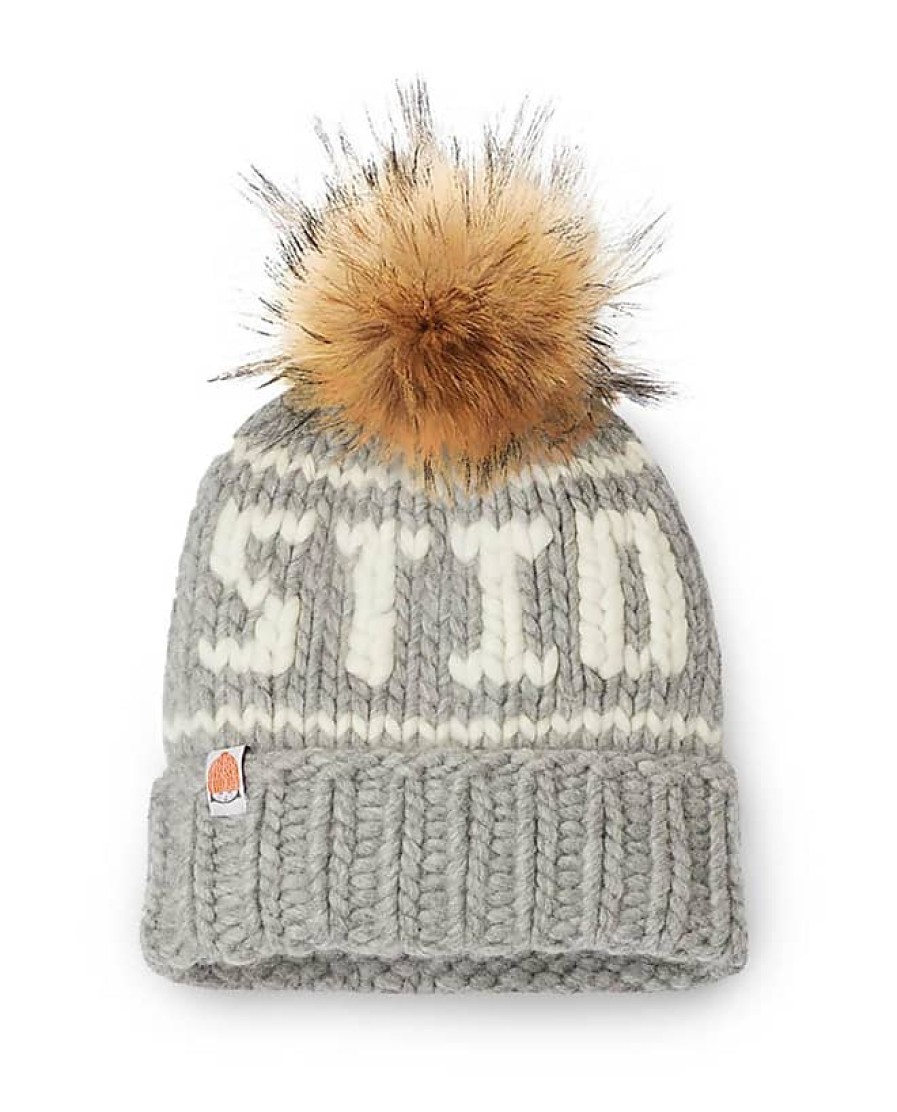 Donne Moncler Cappelli Invernali | Berretto Unisexstik Grigio | Lana