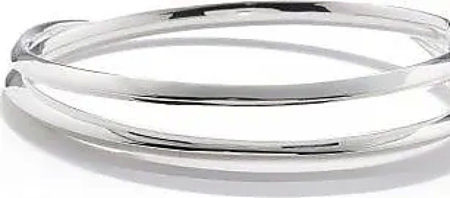 Uomini Mont Blanc Gioielleria | Bracciale Rigido Sabre Deco In Argento Sterling - Da Uomo - Argento