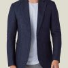 Uomini Reiss Abiti | Blazer In Lino Blu Navy