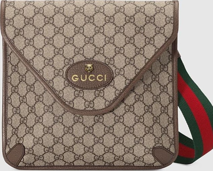 Uomini Gucci Borse | Messenger Media Neo Vintage Gg, Beige, Tela Gg