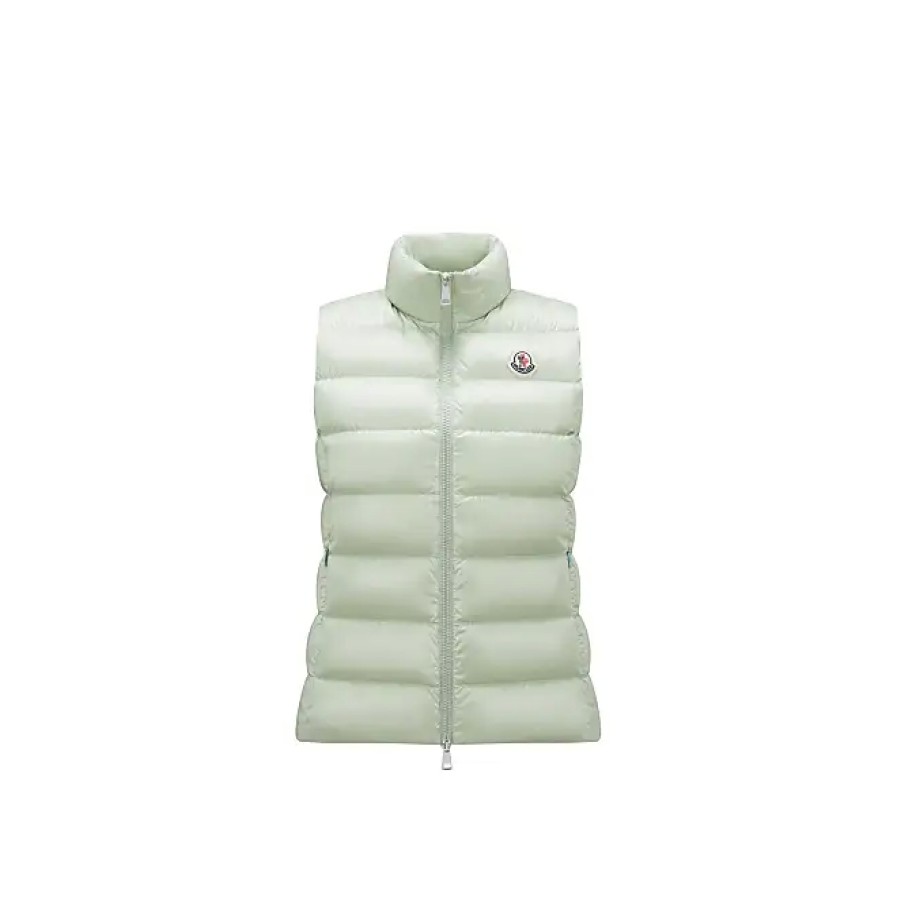 Donne Moncler Gilet | Gilet In Piumino Ghany Verde Taglia 00