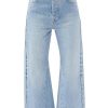 Donne Madre Jeans | Jeans Insert Flare In Misto Cotone Organico - Donna - Blu Chiaro