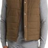 Uomini Johnston e Murphy Gilet | Gilet Tecnico In Flanella Trapuntata Resistente All'Acqua In Erica Di Orso Bruno A Nordstrom, Taglia X-Large