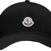 Donne Moncler Tappi | Berretto Da Baseball Con Logo Nero Taglia Unica