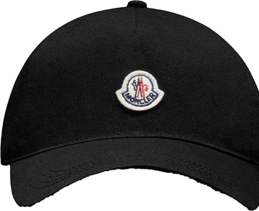 Donne Moncler Tappi | Berretto Da Baseball Con Logo Nero Taglia Unica