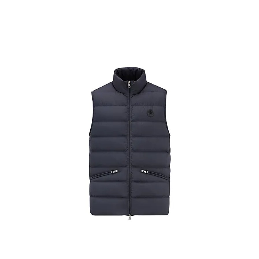 Uomini Moncler Gilet | Gilet In Piumino Treompan Blu Taglia 6