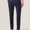 Uomini Paul Smith Pantaloni | Pantaloni Plissettati In Lana Blu Notte