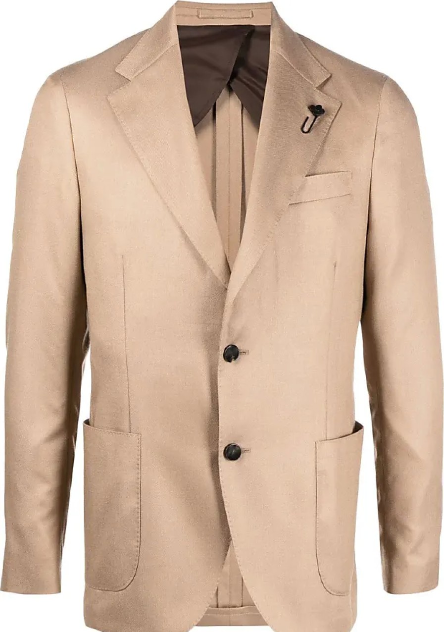 Donne Reiss Abiti | Blazer Monopetto Abbottonato - Uomo - Cashmere/Lana/Seta/Poliestere - 48 - Neutri