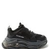 Donne Balenciaga Scarpe Estive | Scarpe Da Ginnastica In Finta Pelle Triple S - Donna - Nere