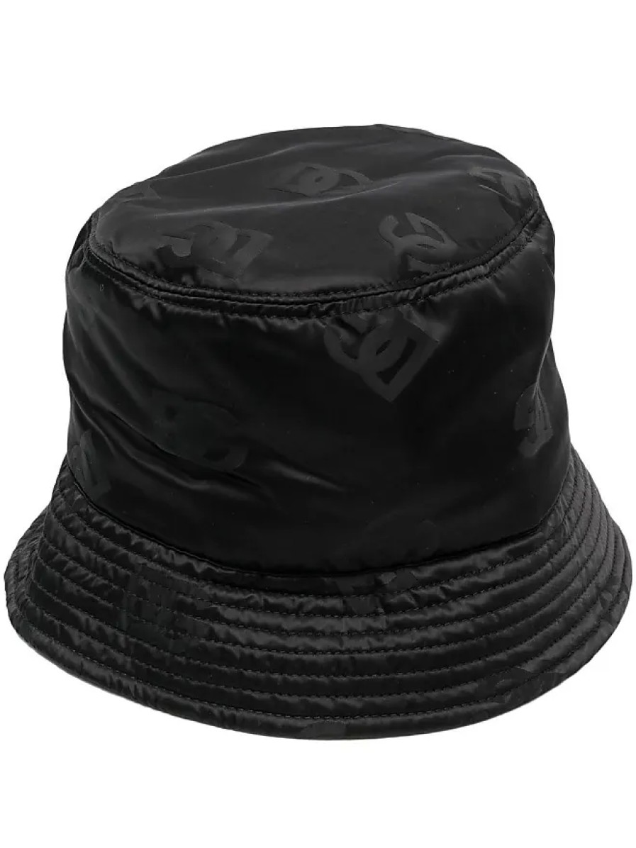 Uomini Erdem Cappelli | Cappello Da Pescatore Con Monogramma All-Over - Uomo - Poliammide/Poliammide - 58 - Nero