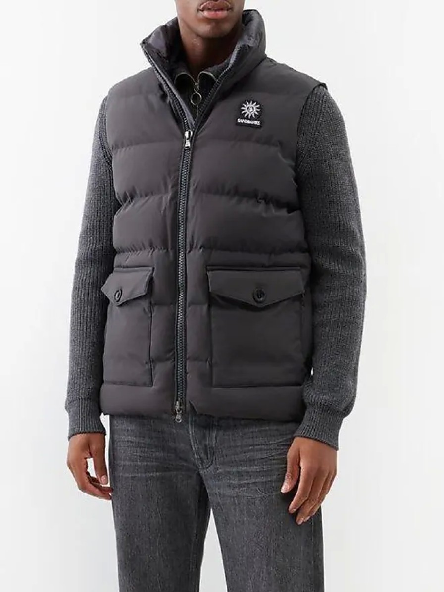 Uomini Mare Gilet | Gilet Trapuntato Explorer - Uomo - Grigio