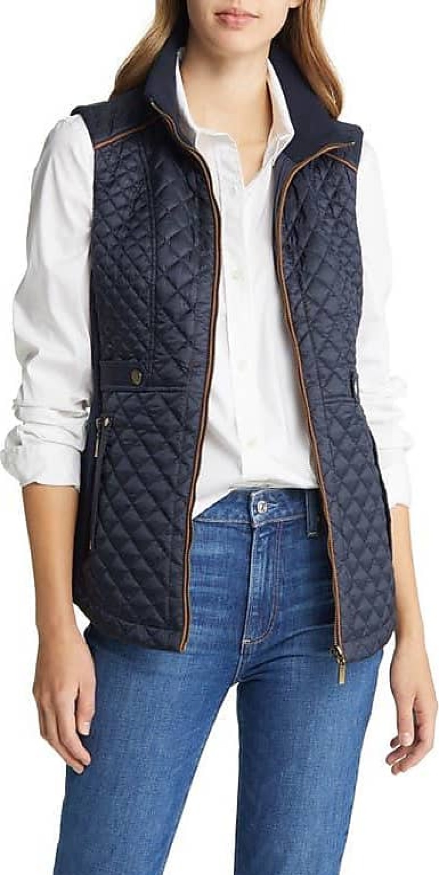 Donne Bogner Gilet | Gilet Trapuntato In Blu Scuro A Nordstrom, Taglia X-Large