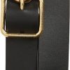 Uomini Ferragamo Cinghie | Cintura In Pelle Con Fibbia B In Nero/Oro A Nordstrom, Taglia 105 Eu