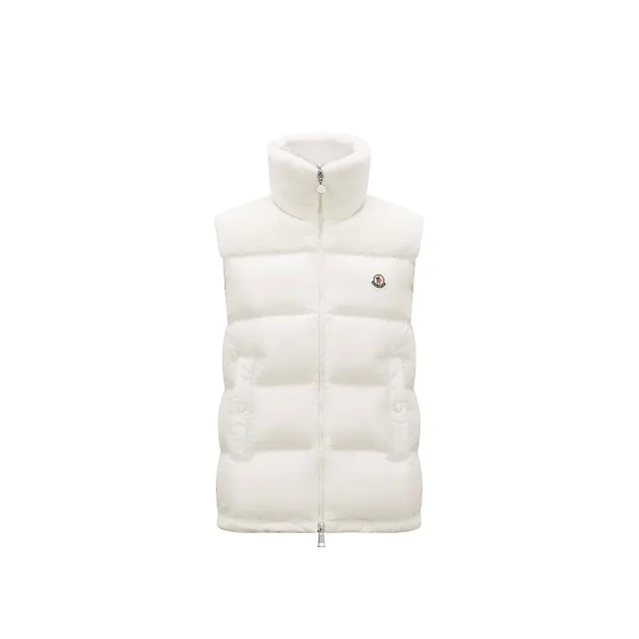 Donne Moncler Gilet | Piumino Lempa Bianco Taglia 2