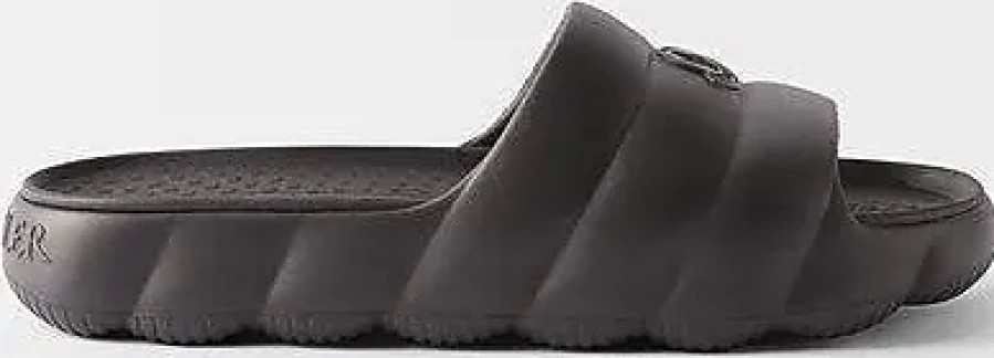 Donne Clarks Sandali | Ciabatte In Gomma Effetto Trapuntato Con Logo Lilo - Uomo - Nere