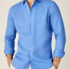 Uomini LLBean Camicie | Camicia Capri Blu Portofino In Lino