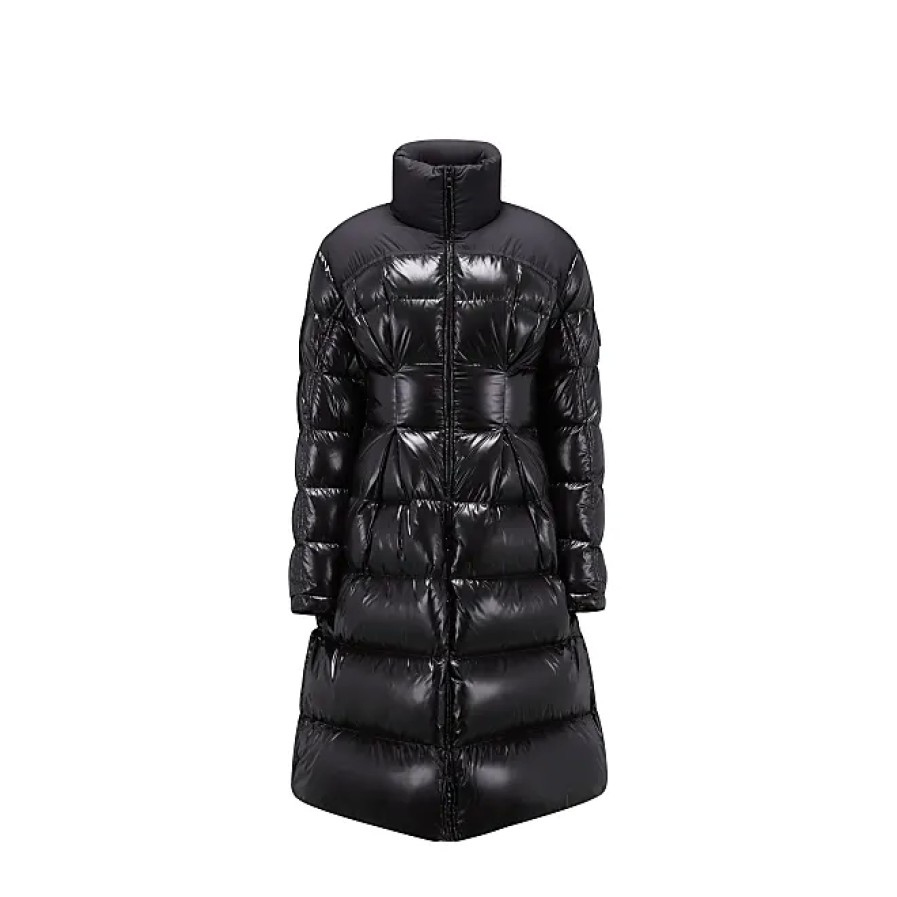 Donne Moncler Cappotti | Piumino Lungo Berardie Nero Taglia 0