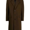 Uomini Paul Smith Cappotti | Cappotto Chesterfield Monopetto - Uomo - Lana/Nylon/Poliestere - M - Marrone