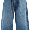 Donne Madre Jeans | Jeans A Gamba Larga In Misto Cotone Biologico Extra Fold - Donna - Blu Scuro