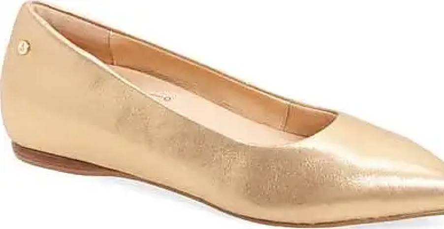 Donne Acquazzurra Scarpe Di Pelle | Piatto A Punta Poppy In Oro Stellato A Nordstrom, Taglia 7.5