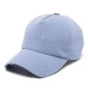 Donne Moncler Tappi | Berretto Da Baseball In Cotone Con Logo Ricamato - Donna - Poliestere/Cotone/Cotone - Os - Blu