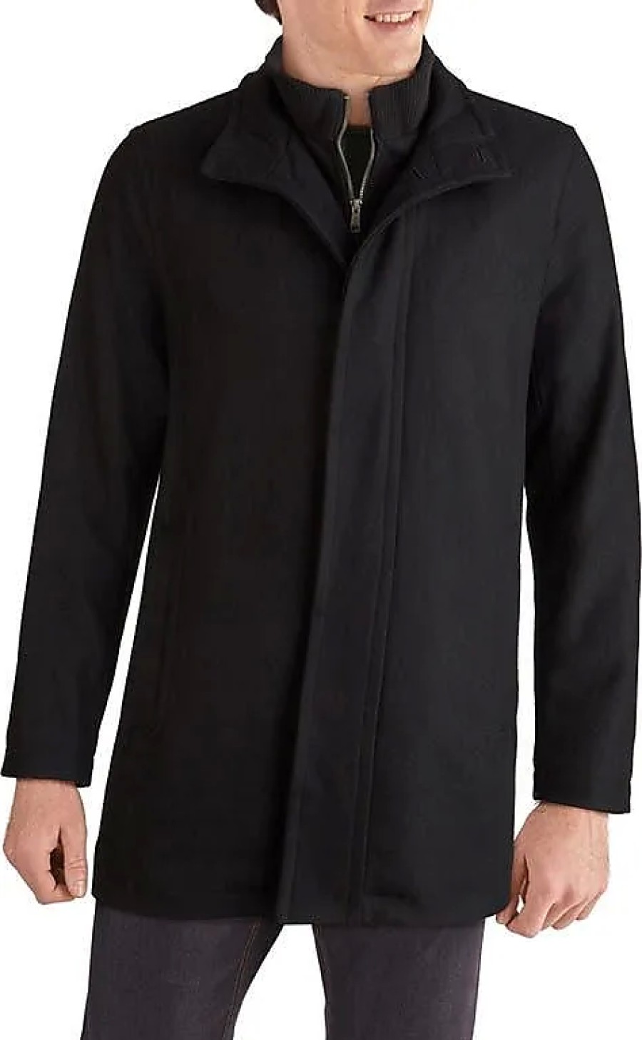 Uomini Oca del Canada Cappotti | Topcoat In Misto Lana Melton In Nero A Nordstrom, Taglia Media