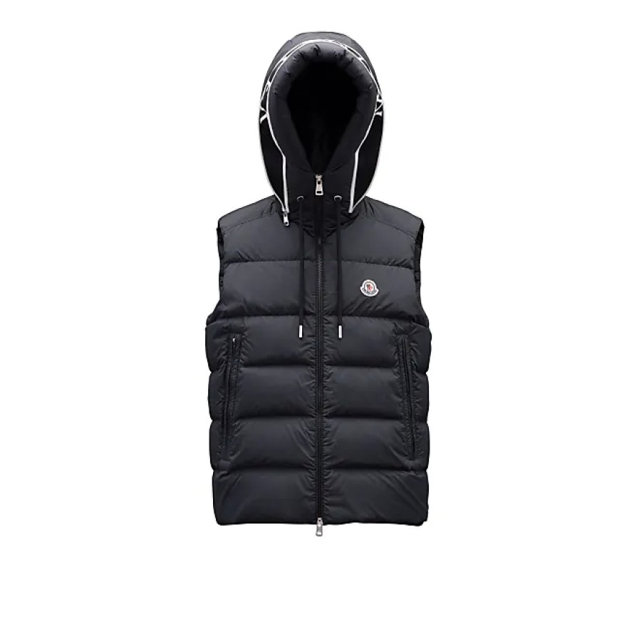 Uomini Moncler Gilet | Gilet In Piumino Cardamine Nero Taglia 3