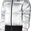 Uomini Thom Browne Cappotti | Piumino In Nylon Metallizzato In Argento A Nordstrom, Taglia Xx-Large