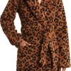 Donne Tekla Abbigliamento Da Salotto | Ugg(R) Aarti Faux Shearling Vestaglia Con Cappuccio In Leopardo Sidro A Nordstrom, Taglia X-Large