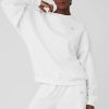 Donne Reiss Maglioni | Top Pullover Girocollo Accolade In Bianco, Taglia: Media | Alo Yogaae