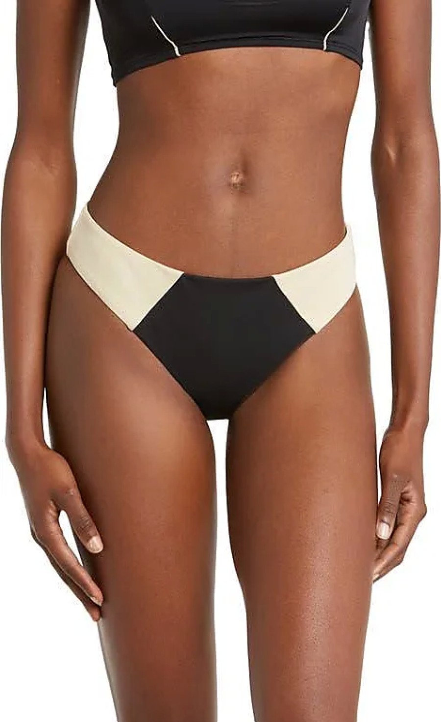 Donne La Bianca Costumi Da Bagno | Slip Bikini Emma Colorblock In Nero Su Nordstrom, Taglia X-Large