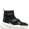 Donne Balenciaga Scarpe Estive | Stivali Sneaker Nick Strap - Donna - Pelle Di Vitello/Tessuto/Gomma/Gomma/Tessuto - 8.5 - Nero