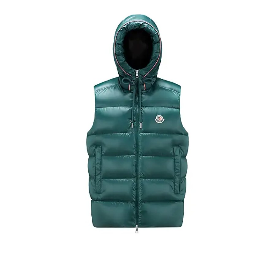 Uomini Moncler Gilet | Piumino Luiro Verde Taglia 5