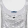 Donne Balenciaga Magliette | Top In Jersey Ricamato