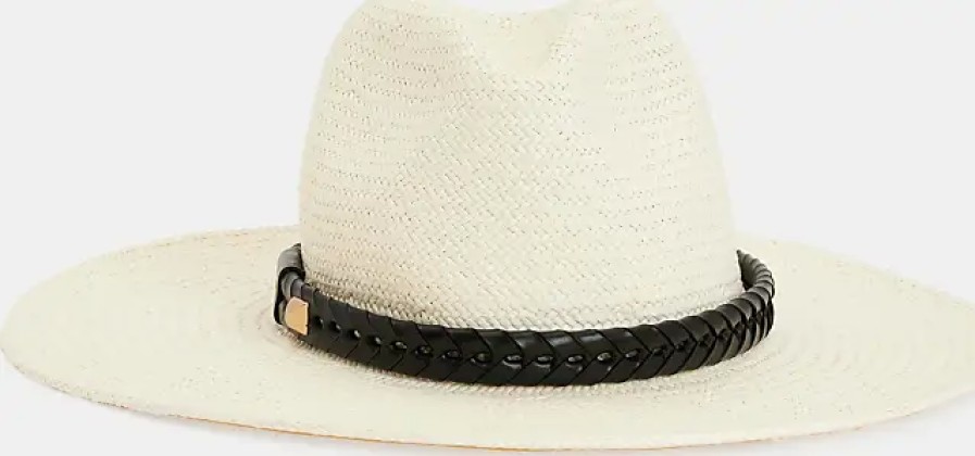 Donne Jacquemus Cappelli | Cappello Fedora In Paglia Con Borchie Athena