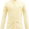 Uomini polo Ralph Lauren Camicie | Camicia In Cotone Oxford Con Logo Ricamato - Uomo - Giallo