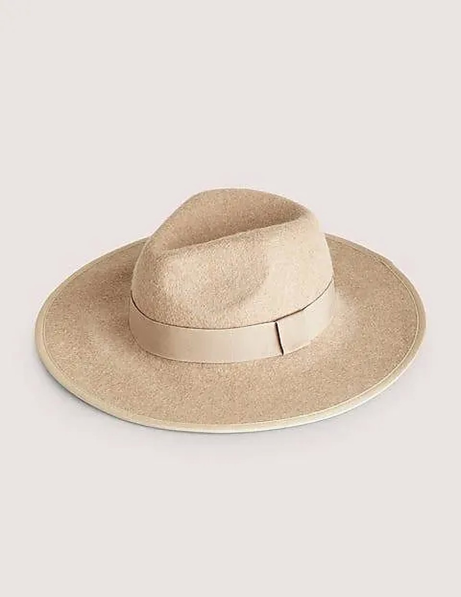 Donne Brixton Cappelli | Cappello Fedora In Feltro Camel Donna Boden