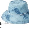 Donne Muller di Yoshiokubo Cappelli | Cappellini Riciclati 66 Brimmer (Beta Blue Dye Texture Piccola Stampa).