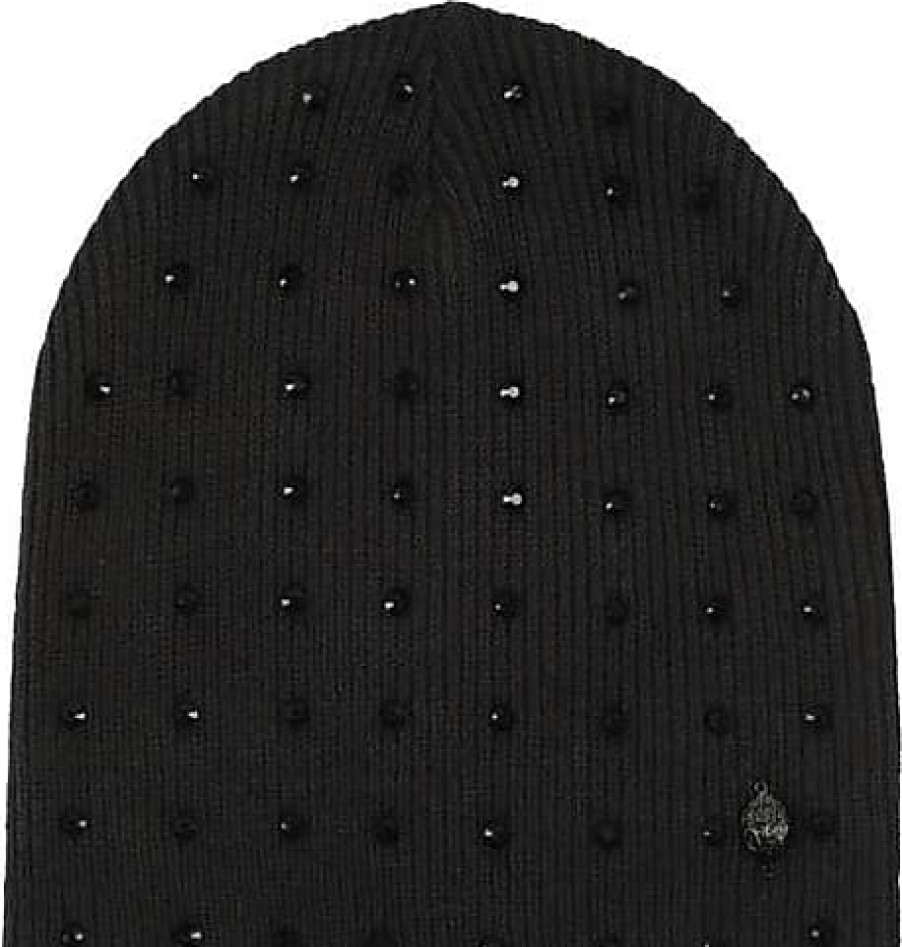 Donne Moncler Cappelli Invernali | Berretto Slouch Kg Crystal In Cristalli Neri/Nero Lucido Su Nordstrom