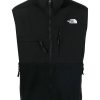 Uomini Moncler Gilet | Gilet Con Zip E Logo Ricamato - Uomo - Nylon/Poliestere/Poliestere - S - Nero