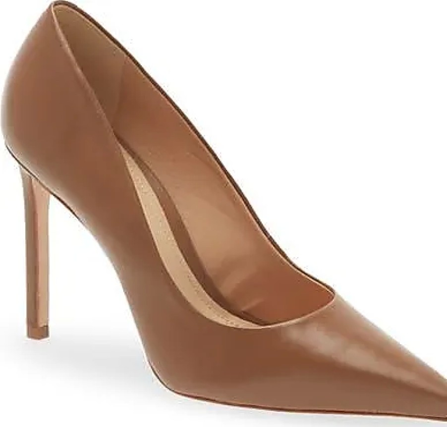 Donne Prada Scarpe Di Pelle | Decollete Lou A Punta In Legno Nuovo A Nordstrom, Taglia 10.5