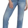 Donne Madre Jeans | Jeans Boyfriend Chew Hem Crop In Blu Rip A Nordstrom, Taglia 25