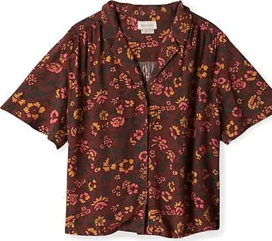 Donne Liverpool LA Camicie | Camicia Beaufort Floral Camp In Rum Uvetta A Nordstrom, Taglia X-Small