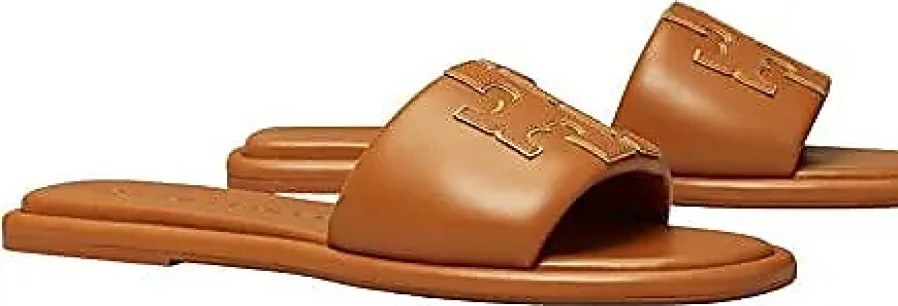 Donne Lusingato Scarpe Estive | Scarpe Da Donna Double T Sport Slide (Bourbon Miele/Oro).